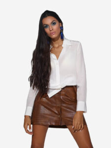 Silk long shirt