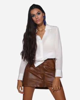 Silk long shirt -1