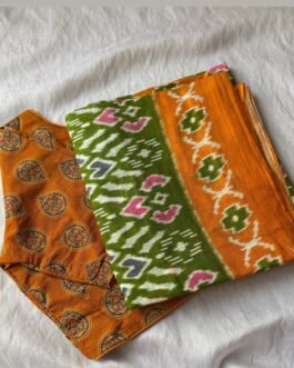 Cotton saree and blouse combo