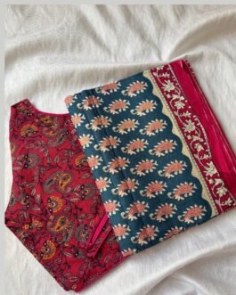 Cotton saree and blouse combo