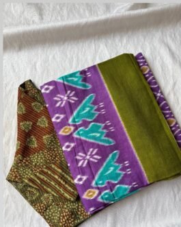 Cotton saree and blouse combo