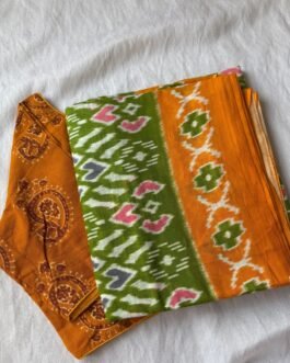 Cotton saree and blouse combo