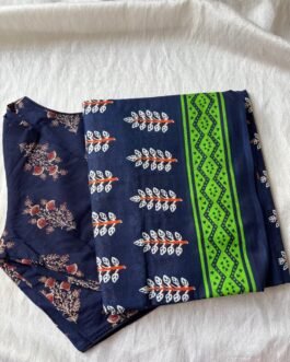 Cotton saree and blouse combo