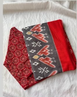 Cotton saree and blouse combo