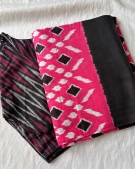 Cotton saree and blouse combo