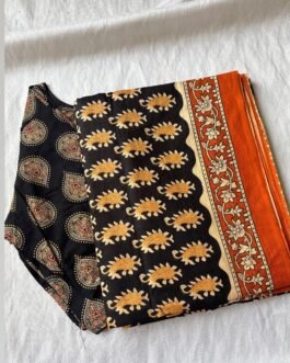 Cotton saree and blouse combo