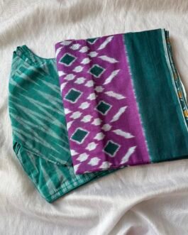 Cotton saree and blouse combo